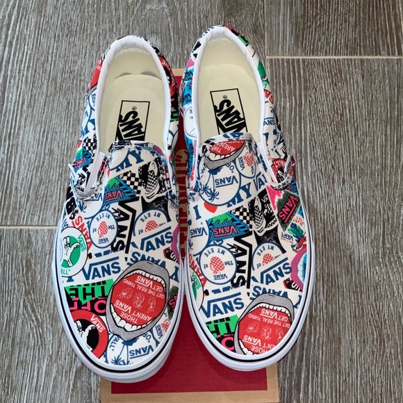 vans sticker slip ons